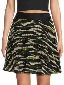 Women DKNY Abstract Pleated Mini Skirt
