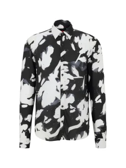 HUGO Casual Button-Down Shirts|Abstract Print Shirt