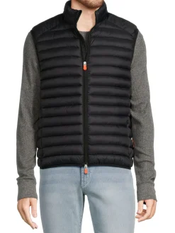Save the Duck Coats & Jackets|Adam Quilted Puffer Vest Black