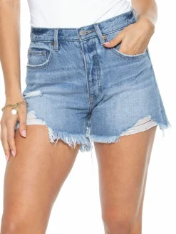 Women Blue Revival Adeline Denim Shorts