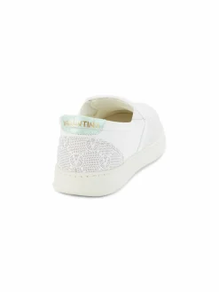 Valentino by Mario Valentino Adriel Monogram Leather Slip On Sneakers
