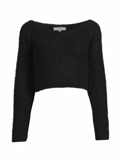 Women Frame Alpaca Blend Cropped Sweater