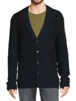 John Varvatos Sweaters|Alton Loose Knit Cardigan Midnight