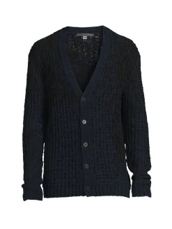 John Varvatos Sweaters|Alton Loose Knit Cardigan Midnight