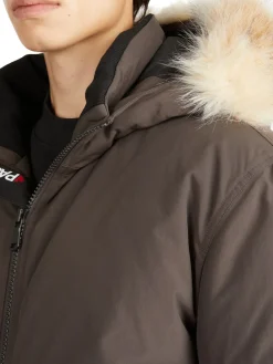 Pajar Coats & Jackets|Anderson Mixed Media Faux Fur Trim Hooded Bomber Jacket