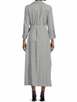 Women rag & bone Angela Striped Linen Blend Midi Dress