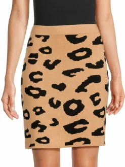 Women Saks Fifth Avenue Animal Print Mini Skirt