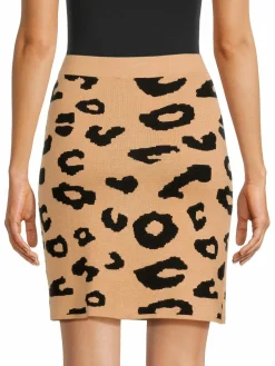 Women Saks Fifth Avenue Animal Print Mini Skirt