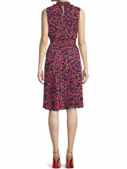 Women NANETTE nanette lepore Animal-Print Pleated Dress