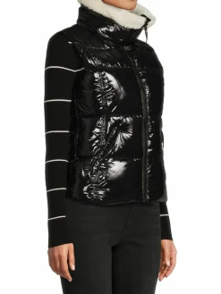 Women S13 Annie Faux Shearling Trim Puffer Vest