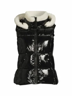 Women S13 Annie Faux Shearling Trim Puffer Vest