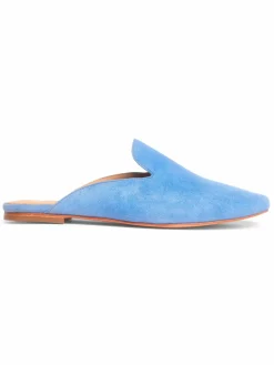 Anthony Veer Womens Lara Suede Flat Mule Mule