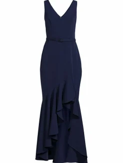 Women Eliza J Asymmetric Ruffle High Low Gown