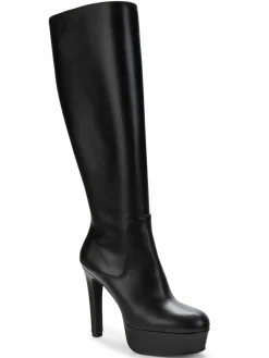 Stuart Weitzman Ave 130 Leather Platform Knee Boots