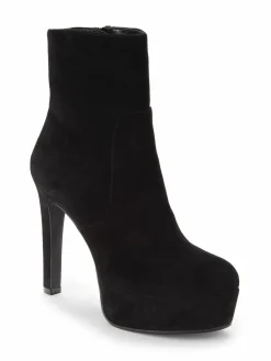 Stuart Weitzman Avenue 130 Suede Platform Zip Booties