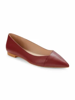 Stuart Weitzman Avenue Leather Ballet Flats