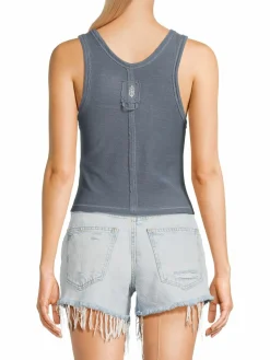 Women Free People Back To Basics Racerback Tank Top