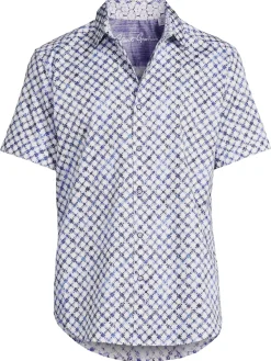 Robert Graham Casual Button-Down Shirts|Backman Classic Fit Geometric Sport Shirt Navy
