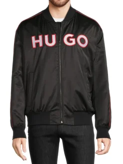 HUGO BOSS Coats & Jackets|Balix Logo Relaxed Fit Zip Jacket Black