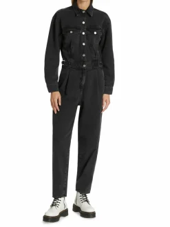 Women 7 For All Mankind Ballon Denim Utilty Jumpsuit