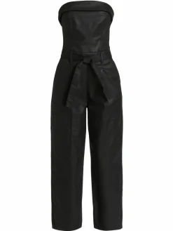 Women 7 For All Mankind Balloon-Leg Coated Denim Jumpsuit