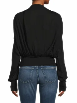 Women IRO Barba Surplice Cashmere Blend Top