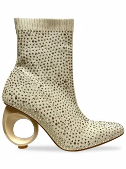 Lady Couture Barbie Rhinestone Studded Sock Boots