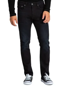 Stitch Jeans|Barfly Whiskered Slim Fit Jeans Renton Blue