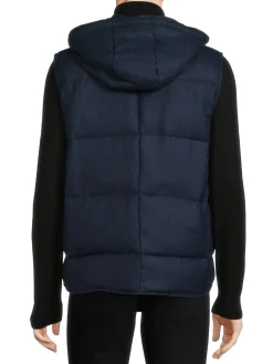 Jack Victor Coats & Jackets|Barker Down Hooded Vest Blue