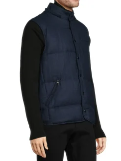 Jack Victor Coats & Jackets|Barker Down Hooded Vest Blue