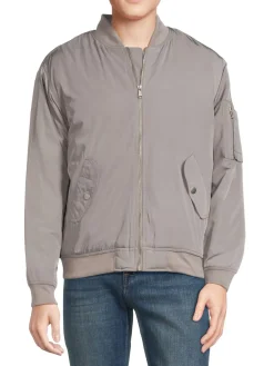 HEDGE Coats & Jackets|Baseball Collar Bomber Jacket