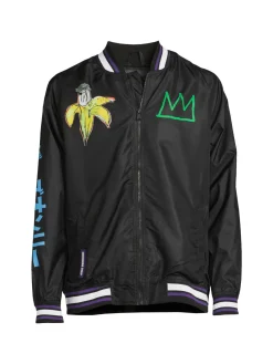 Members Only Coats & Jackets|Basquiat X Graphic Bomber Jacket Black