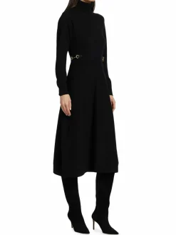 Women Derek Lam 10 Crosby Becky Wool Turtleneck Midi Dress