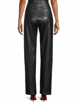 Women Donna Karan Belted Faux Leather Pants