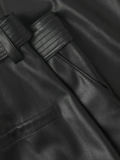 Women Donna Karan Belted Faux Leather Pants