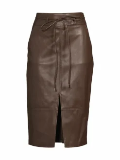 Women Elie Tahari Belted Faux Leather Pencil Skirt