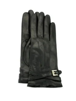 Portolano Gloves|Belted Leather Gloves Black