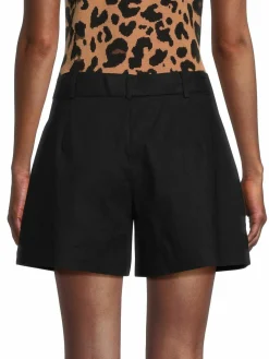 Women Saks Fifth Avenue Belted Linen Blend Shorts