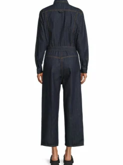Women Love Moschino Belted Point Collar Jumpsuit