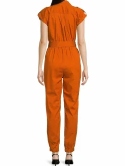 Women Karl Lagerfeld Paris Belted Utility Jumpsuit