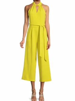 Women Calvin Klein Belted Wide Leg Jumpsuit