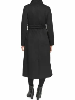 Women Kenneth Cole Belted Wool Blend Coat