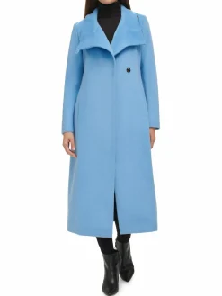 Women Kenneth Cole Belted Wool Blend Wrap Coat