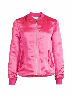 Women Zadig & Voltaire Ben Blouson Linen Blend Bomber Jacket
