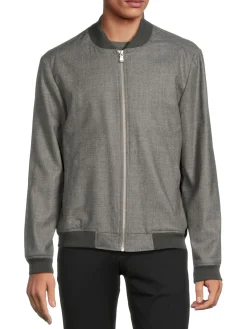 Jack Victor Coats & Jackets|Bennett Heathered Wool Blend Jacket Grey