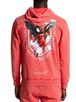 Prps Sweatshirts & Hoodies|Beryl Acid Wash Pullover Hoodie Red