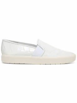 Vince Blair Embossed Leather Slip On Sneakers