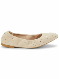 Stuart Weitzman Bling Embellished Suede Ballet Flats