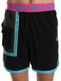 D.RT Shorts|Bloc Logo Waistband Shorts Black Multicolor