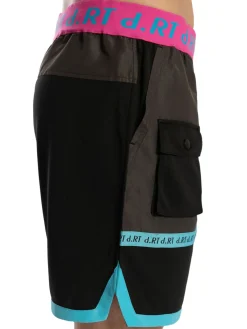 D.RT Shorts|Bloc Logo Waistband Shorts Black Multicolor